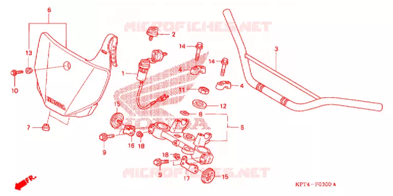 GUIDON - TE DE FOURCHE Honda MOTO 150 CRF 2008  CRF150F8