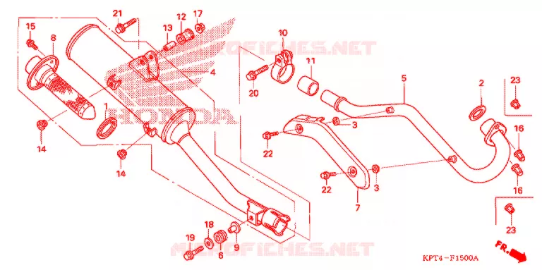 SILENCIEUX D'ECHAPPEMENT Honda MOTO 150 CRF 2008  CRF150F8