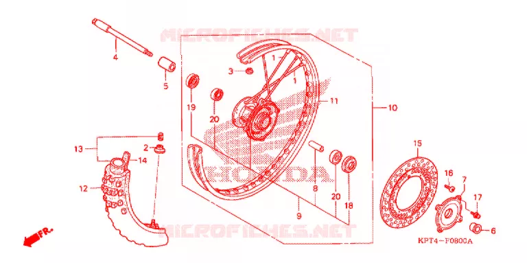ROUE AVANT Honda MOTO 150 CRF 2009  CRF150F9