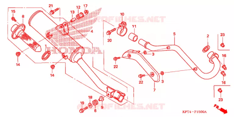 SILENCIEUX D'ECHAPPEMENT Honda MOTO 150 CRF 2009  CRF150F9