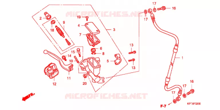 MAITRE CYLINDRE DE FREIN AVANT Honda MOTO 150 CRF 2009  CRF150F9