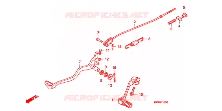 PEDALE Honda MOTO 150 CRF 2009  CRF150F9