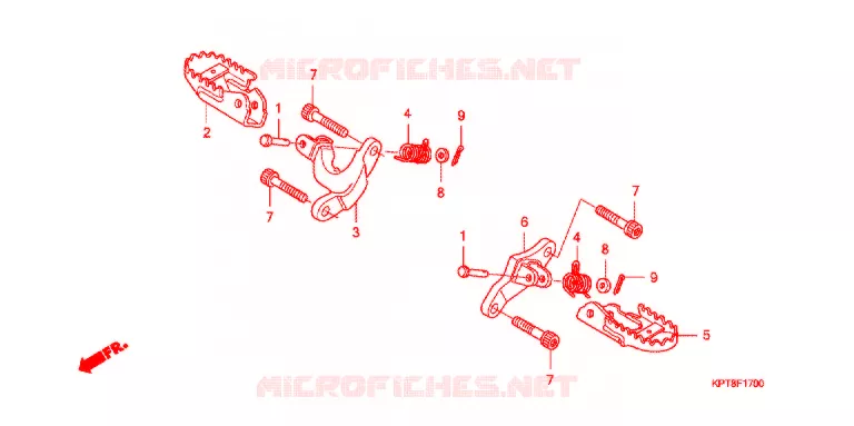 REPOSE PIED Honda MOTO 150 CRF 2009  CRF150F9