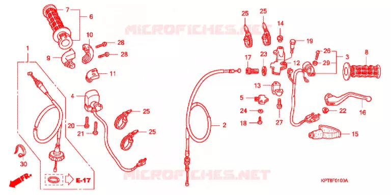 COMMODO - LEVIER - CABLE Honda MOTO 150 CRF 2011  CRF150FB