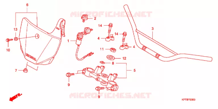 GUIDON - TE DE FOURCHE Honda MOTO 150 CRF 2011  CRF150FB