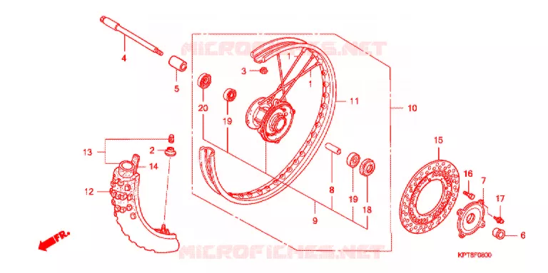 ROUE AVANT Honda MOTO 150 CRF 2011  CRF150FB