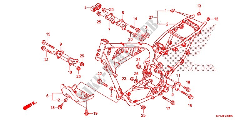 CADRE pour Honda CRF 150 F de 2012