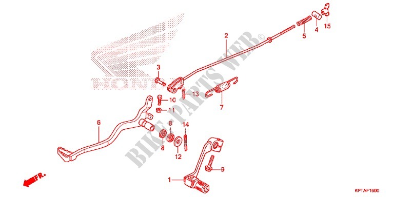 PEDALE pour Honda CRF 150 F de 2012