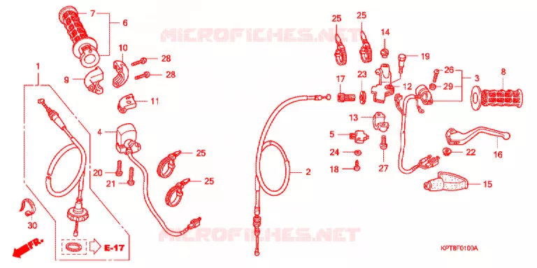 COMMODO - LEVIER - CABLE Honda MOTO 150 CRF 2012  CRF150FC