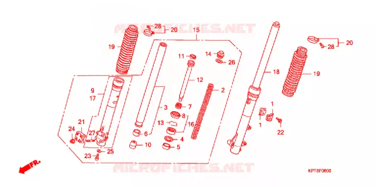FOURCHE Honda MOTO 150 CRF 2012  CRF150FC