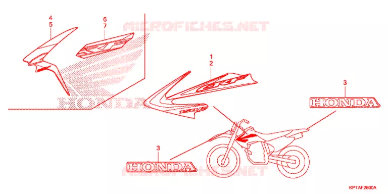 AUTOCOLLANTS Honda MOTO 150 CRF 2013  CRF150FD