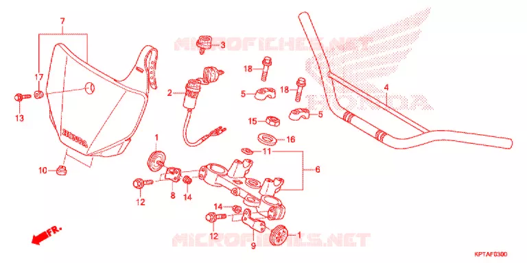 GUIDON - TE DE FOURCHE Honda MOTO 150 CRF 2014  CRF150FE