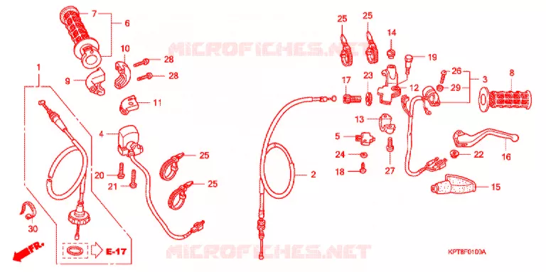 COMMODO - LEVIER - CABLE Honda MOTO 150 CRF 2014  CRF150FE