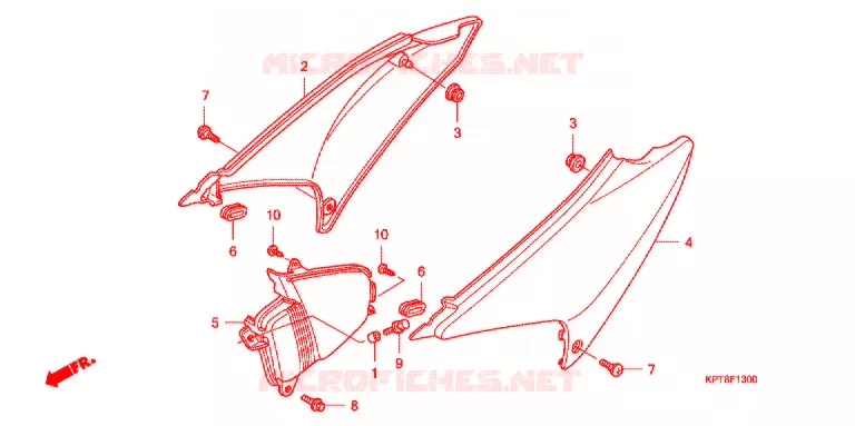 COUVERCLES LATERAUX Honda MOTO 150 CRF 2014  CRF150FE