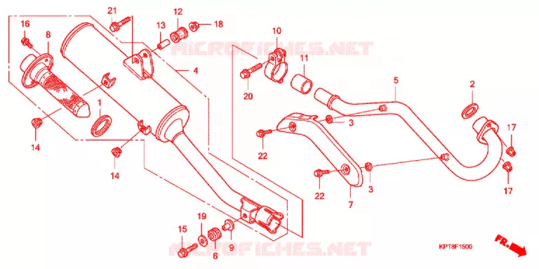 SILENCIEUX D'ECHAPPEMENT Honda MOTO 150 CRF 2014  CRF150FE