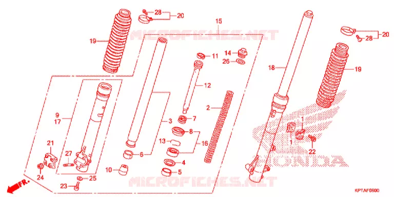 FOURCHE Honda MOTO 150 CRF 2003  CRF150F3