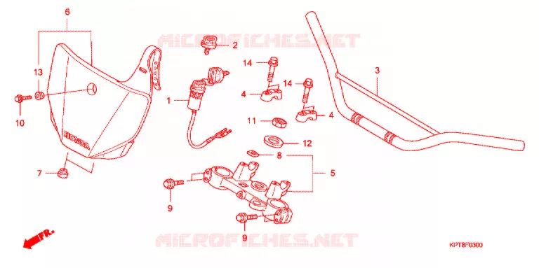 GUIDON - TE DE FOURCHE Honda MOTO 150 CRF 2016  CRF150FF