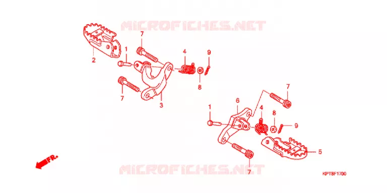 REPOSE PIED Honda MOTO 150 CRF 2017  CRF150FF