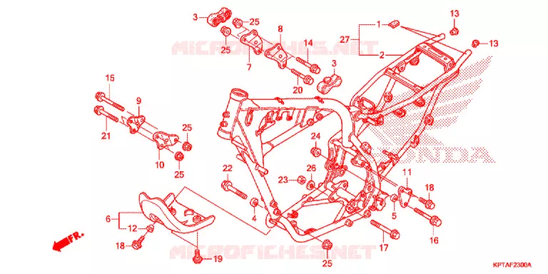CADRE Honda MOTO 150 CRF 2016  CRF150FG
