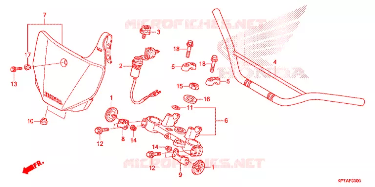 GUIDON - TE DE FOURCHE Honda MOTO 150 CRF 2016  CRF150FG