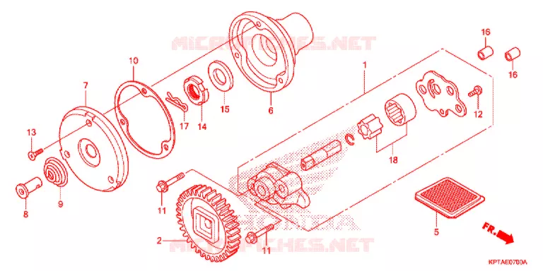 POMPE A HUILE Honda MOTO 150 CRF 2016  CRF150FG