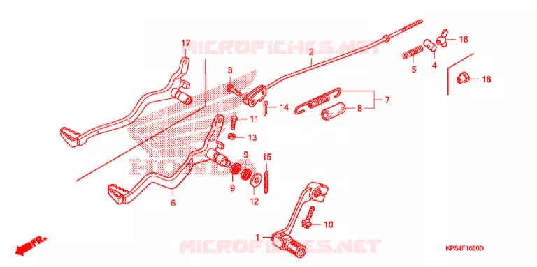 PEDALE Honda MOTO 230 CRF 2003  CRF230F3