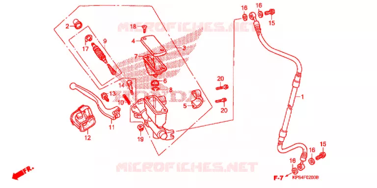 MAITRE CYLINDRE DE FREIN AVANT Honda MOTO 230 CRF 2004  CRF230F4