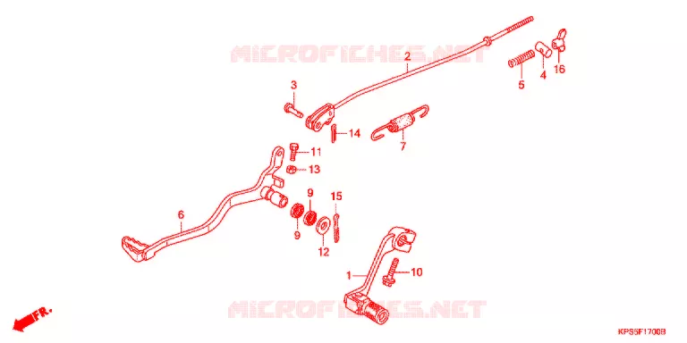 PEDALE Honda MOTO 230 CRF 2007  CRF230F7