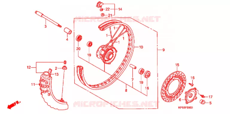 ROUE AVANT Honda MOTO 230 CRF 2007  CRF230F7