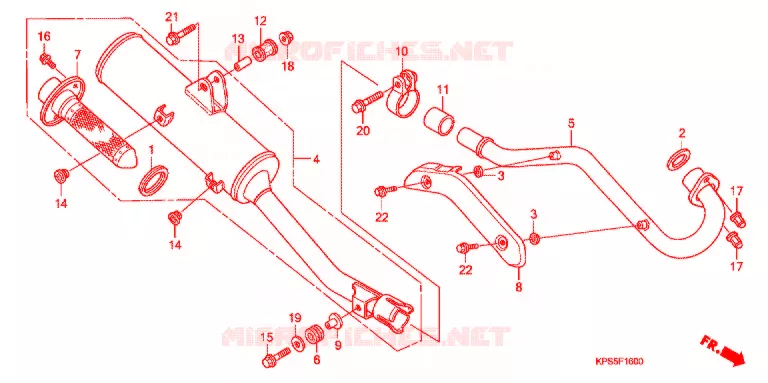 SILENCIEUX D'ECHAPPEMENT Honda MOTO 230 CRF 2009  CRF230F8