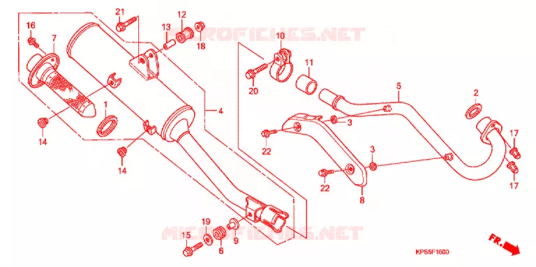 SILENCIEUX D'ECHAPPEMENT Honda MOTO 230 CRF 2009  CRF230F9
