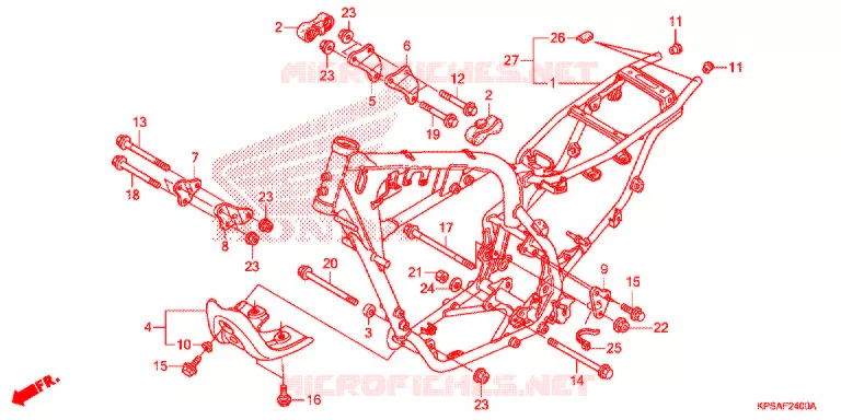 CADRE Honda MOTO 230 CRF 2012  CRF230FC
