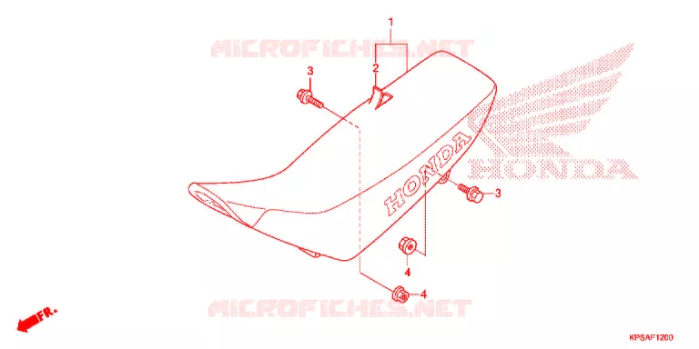 SELLE Honda MOTO 230 CRF 2012  CRF230FC