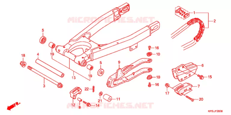 BRAS OSCILLANT - CHAINE Honda MOTO 230 CRF 2012  CRF230FC