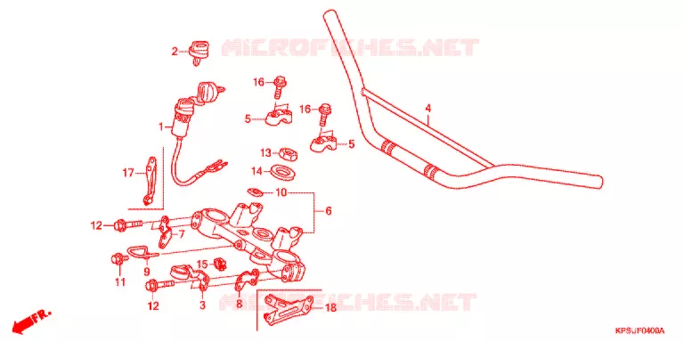 GUIDON - TE DE FOURCHE Honda MOTO 230 CRF 2012  CRF230FC
