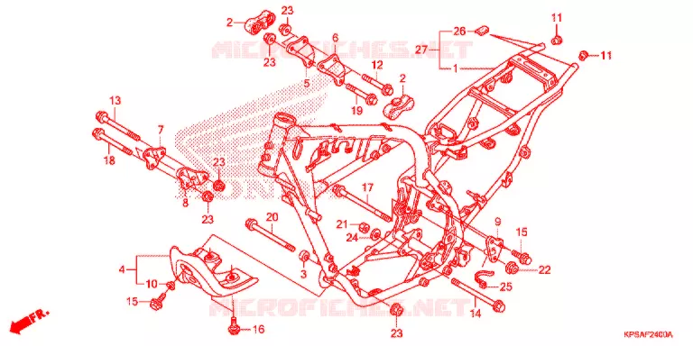 CADRE Honda MOTO 230 CRF 2013  CRF230FD