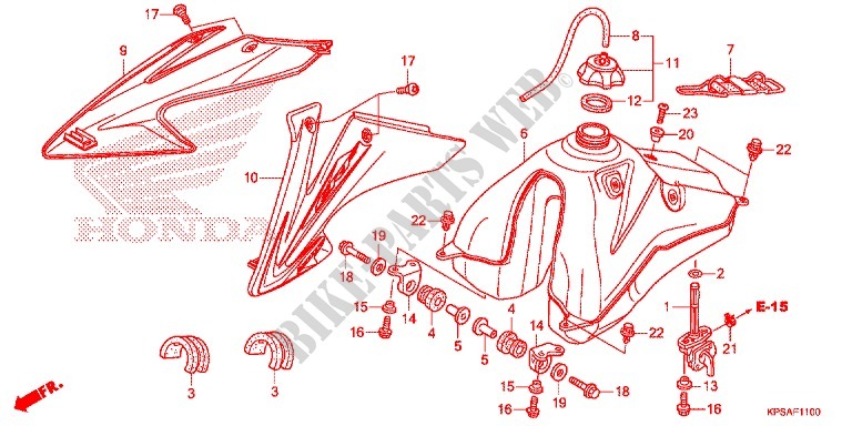 RESERVOIR A CARBURANT ('12 '14) pour Honda CRF 230 F de 2013