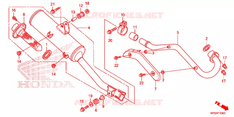 SILENCIEUX D'ECHAPPEMENT Honda MOTO 230 CRF 2013  CRF230FD