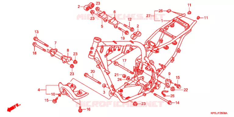CADRE Honda MOTO 230 CRF 2013  CRF230FD