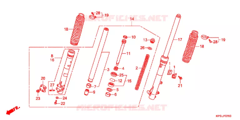 FOURCHE Honda MOTO 230 CRF 2013  CRF230FD
