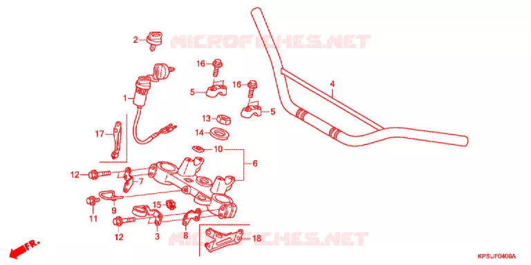 GUIDON - TE DE FOURCHE Honda MOTO 230 CRF 2014  CRF230FE