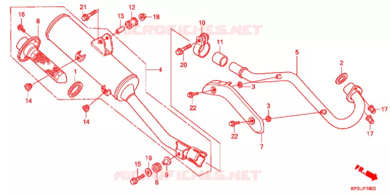 SILENCIEUX D'ECHAPPEMENT Honda MOTO 230 CRF 2014  CRF230FE