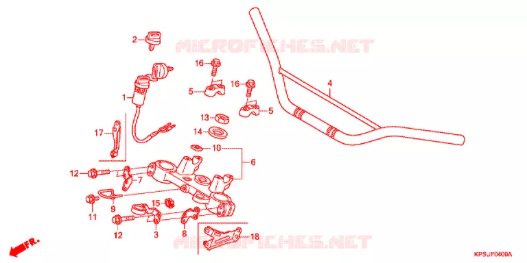 GUIDON - TE DE FOURCHE Honda MOTO 230 CRF 2017  CRF230FF
