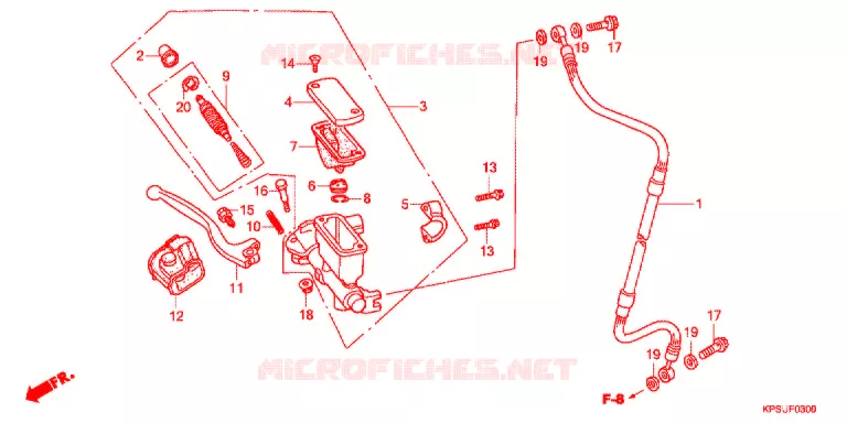 MAITRE CYLINDRE DE FREIN AVANT Honda MOTO 230 CRF 2018  CRF230FF