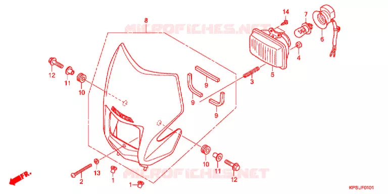 PHARE (CRF230FF) Honda MOTO 230 CRF 2021  CRF230FF