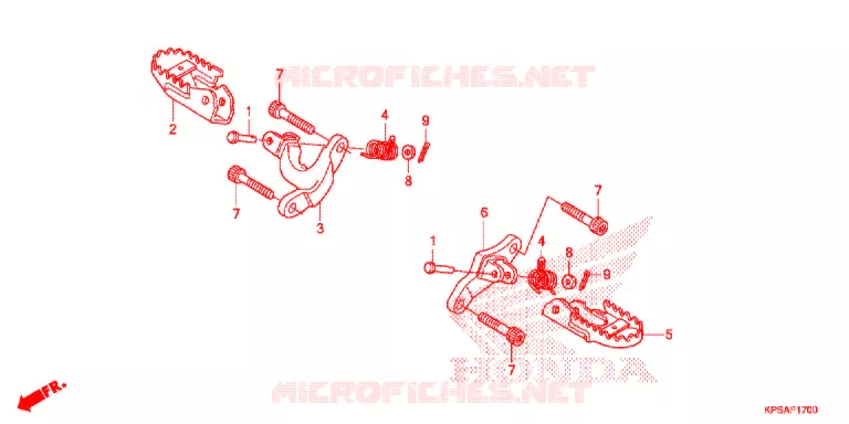 REPOSE PIED Honda MOTO 230 CRF 2016  CRF230FG