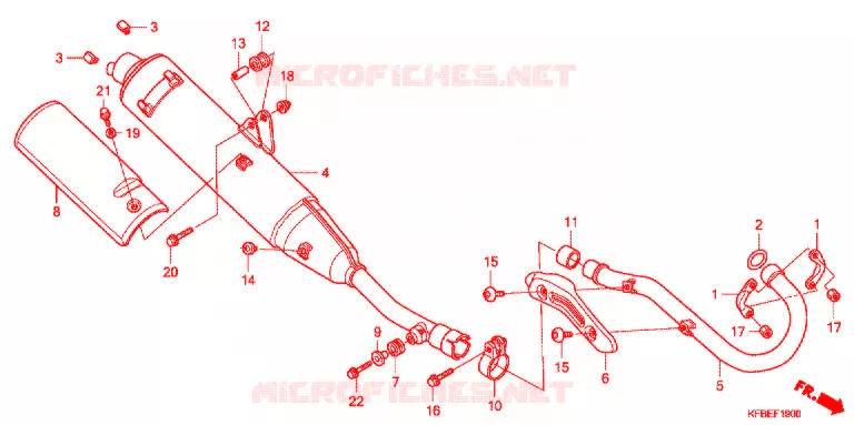 SILENCIEUX D'ECHAPPEMENT Honda MOTO 230 CRF 2009  CRF230L9