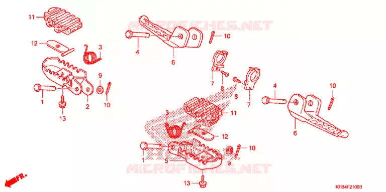 REPOSE PIED Honda MOTO 230 CRF 2009  CRF230M9