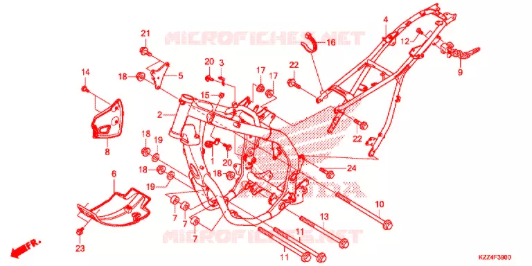 CADRE Honda MOTO 250 CRF 2014  CRF250LE