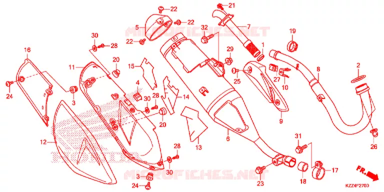 SILENCIEUX D'ECHAPPEMENT Honda MOTO 250 CRF 2014  CRF250LE
